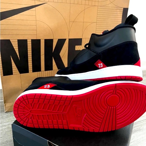 New in box Nike Air Jordan Fadeaway Black Gym Red White basketball shoes Size 11 - Picture 6 of 9